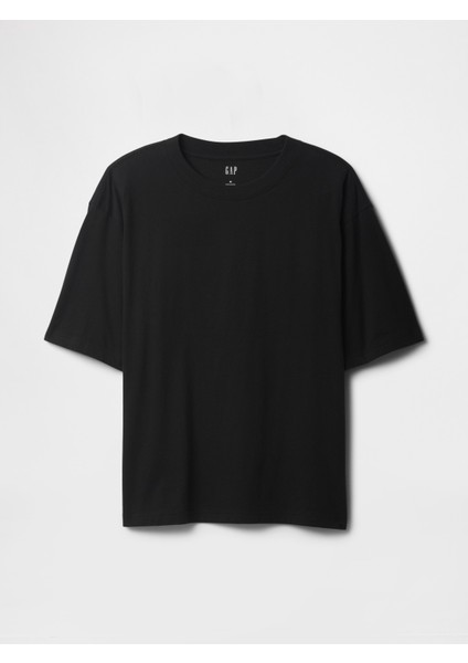 Erkek Siyah Vintage Soft Boxy T-Shirt fiyatları