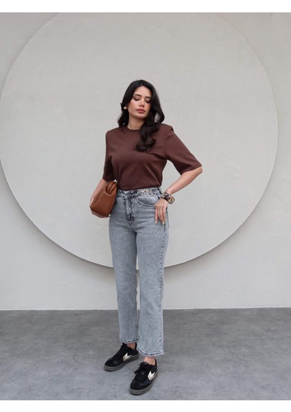 Bel Aksesuarlı Momfit Jean modelleri