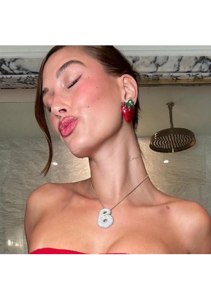 925 Ayar Gümüş Hailey Taşlı Harf Kolye fiyatları