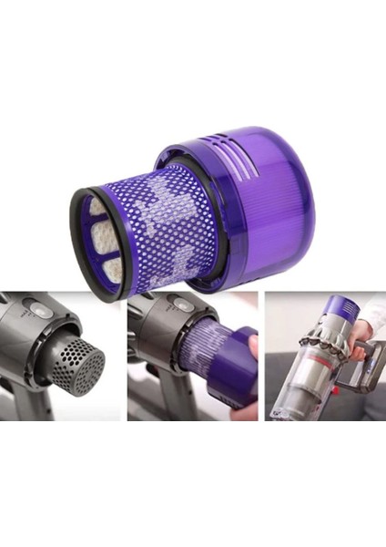 Dyson V11 Cordless Dikey Süpürge ile Uyumlu Filtre ve Mobilya Fırçası Seti
