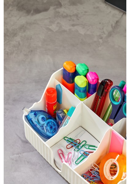 Line 6' Bölmeli Çok Amaçlı Masa Üstü Düzenleyici Kalemlik -Takı- Makyaj Organizeri indirimleri