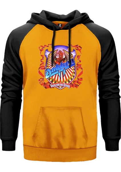 Dokken Back For The Attack Sarı Renk Reglan Kol Kapşonlu Sweatshirt