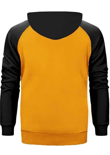 Khabib Logotype Sarı Renk Reglan Kol Kapşonlu Sweatshirt fiyatları