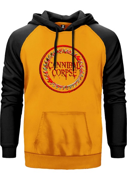Cannibal Corpse Testere Sarı Renk Reglan Kol Kapşonlu Sweatshirt