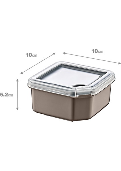 4'lü Q-Box Saklama Kabı Terra 350 ml