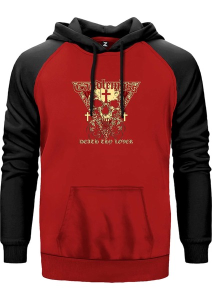 Candlemass Death Thy Lover Kırmızı Renk Reglan Kol Kapşonlu Sweatshirt