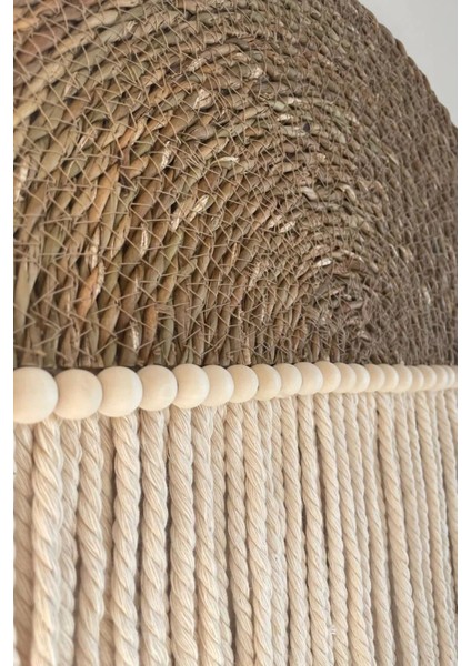 3'lü Bohem Hasır El Yapımı Boncuklu Makrome Duvar Süsü fiyatları