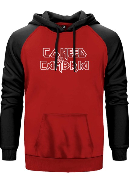 Coheed And Cambria Iron Kırmızı Renk Reglan Kol Kapşonlu Sweatshirt