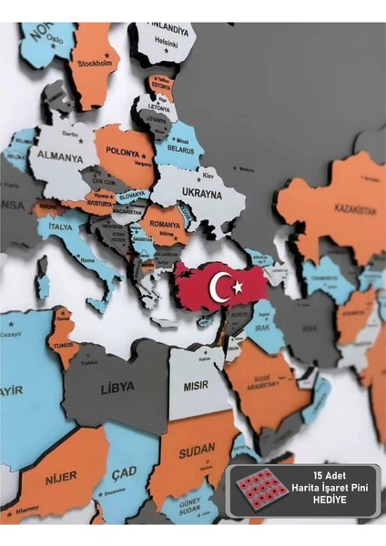 Ege Ahşap Dünya Haritası