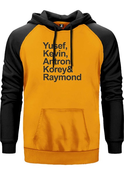 When They See Us Team Names Sarı Renk Reglan Kol Kapşonlu Sweatshirt