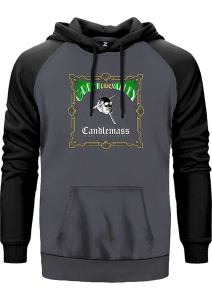 Candlemass Green Valley Gri Renk Reglan Kol Kapşonlu Sweatshirt