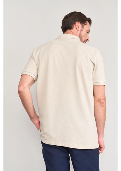3047-L Erkek Polo Yaka Penye Pike T-Shirt Vizon fırsatları