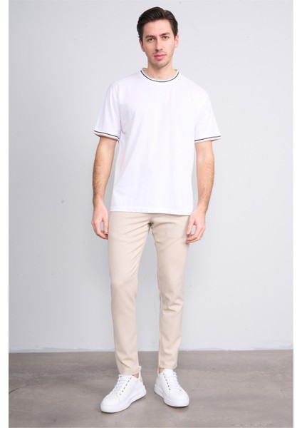 3792 Erkek Bisiklet Yaka 30/1 Pike T-Shirt Optik Beyaz fiyatları