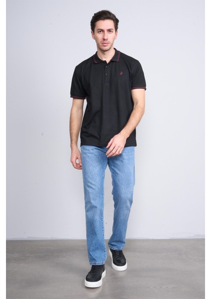 3953 Erkek Polo Yaka 30/1 Pike T-Shirt Siyah fiyatları