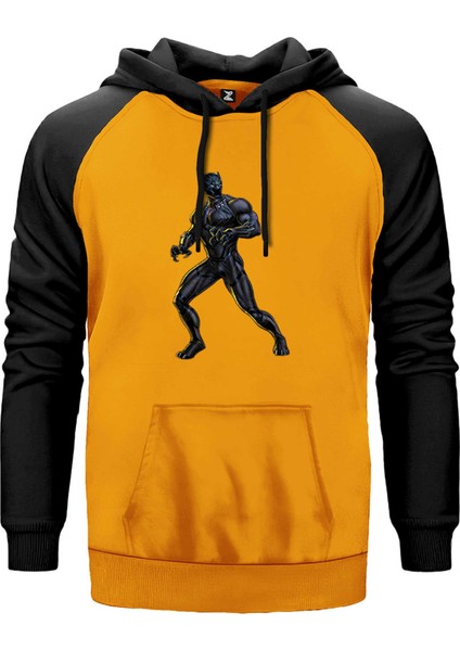 Black Panter Gold Sarı Renk Reglan Kol Kapşonlu Sweatshirt