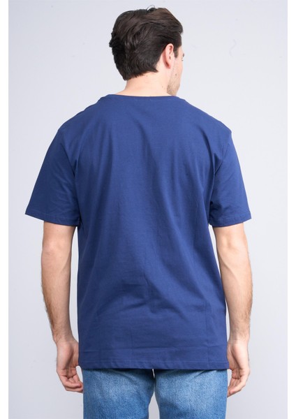 Çetinkaya Chester Polo 3836 Bisiklet Yaka 30/1 Penye Regular Baskılı T-Shirt Açık Lacivert fırsatları