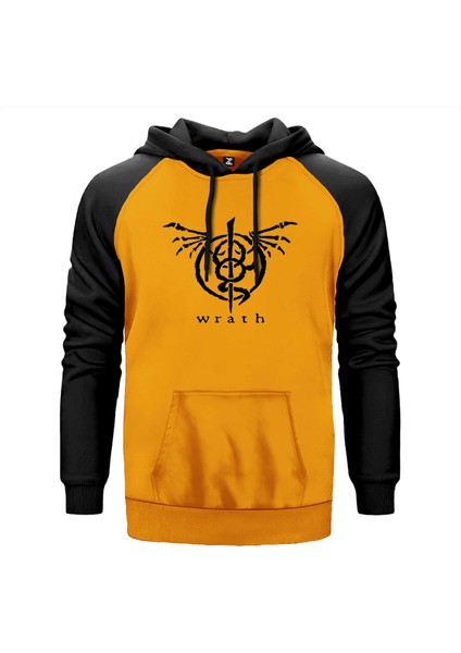 Lamb Of God Wrath Logo Sarı Renk Reglan Kol Kapşonlu Sweatshirt
