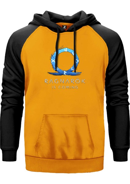 God Of War Ragnarok Is Coming Sarı Renk Reglan Kol Kapşonlu Sweatshirt