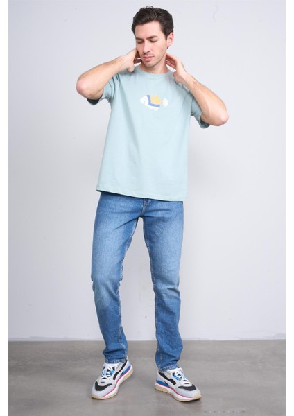 Çetinkaya Chester Polo 3834 Bisiklet Yaka 30/1 Penye Regular Baskılı T-Shirt Eski Yeşil fiyatları