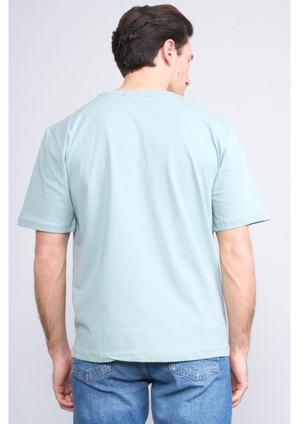 Çetinkaya Chester Polo 3834 Bisiklet Yaka 30/1 Penye Regular Baskılı T-Shirt Eski Yeşil fırsatları