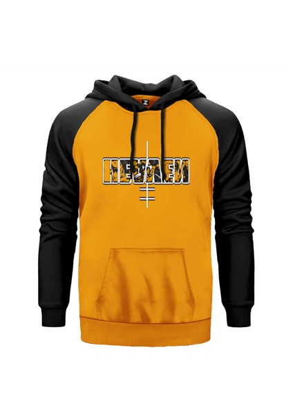 Marilyn Manson Heaven Sarı Renk Reglan Kol Kapşonlu Sweatshirt
