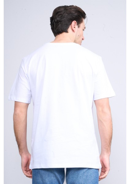 Çetinkaya Chester Polo 3867 Bisiklet Yaka 30/1 Penye Regular Baskılı T-Shirt Beyaz fırsatları
