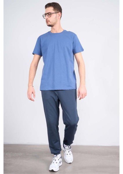 Çetinkaya Mentality 2772B Bisiklet Yaka Süprem Slim Fit Indigo T-Shirt fiyatları