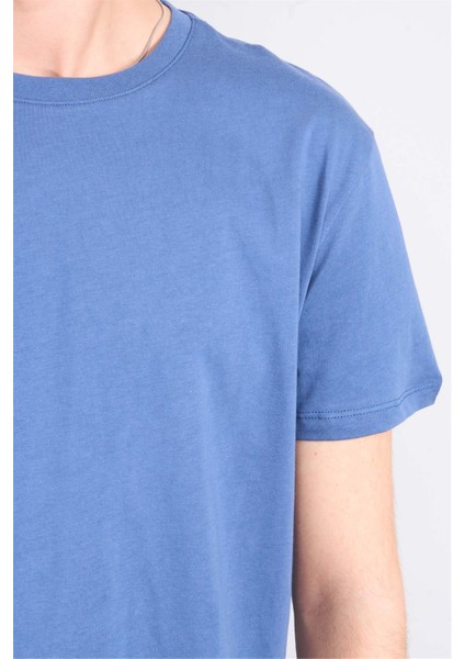 Çetinkaya Mentality 2772B Bisiklet Yaka Süprem Slim Fit Indigo T-Shirt modelleri