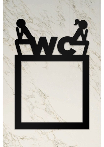 Ahşap Priz Çerçevesi Wc, Tuvalet Temalı