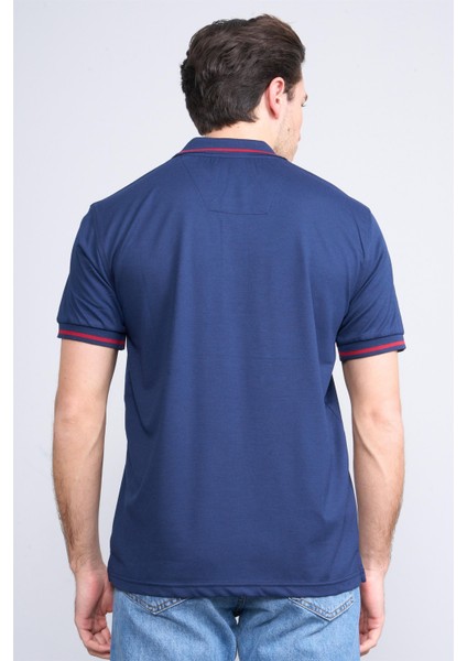 3953 Erkek Polo Yaka 30/1 Pike T-Shirt Lacivert fırsatları
