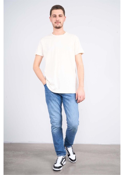 2772 Erkek Bisiklet Yaka T-Shirt Koyu Krem fiyatları