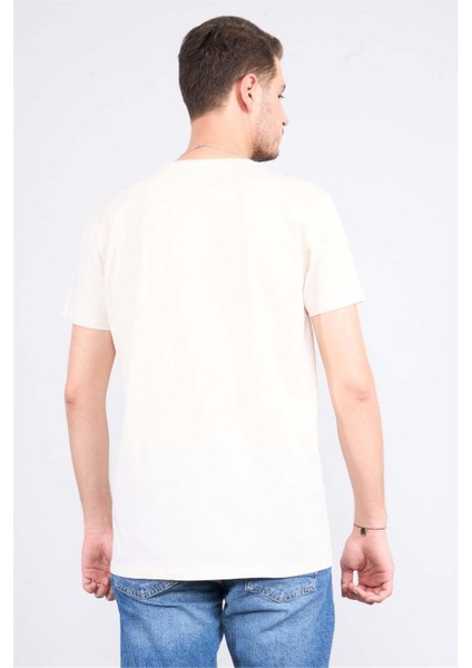2772 Erkek Bisiklet Yaka T-Shirt Koyu Krem fırsatları