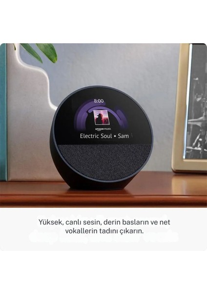 Echo Spot Akıllı Ekranlı Hoparlör – Alexa Destekli, Alarm, Müzik, Akıllı Ev Kontrolü