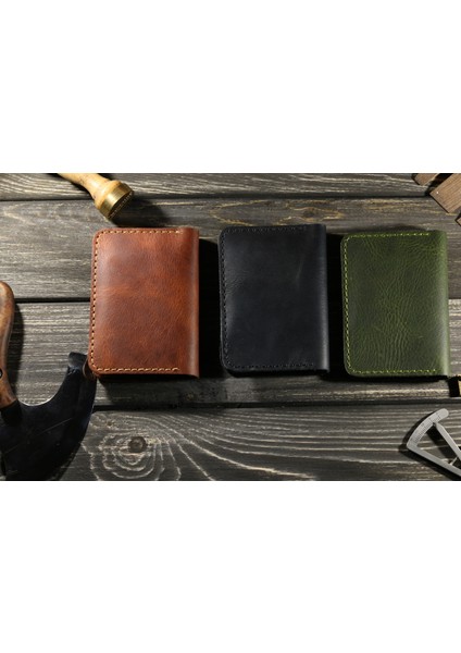 El Yapımı Hakiki Deri Minimal Kartlık – Unisex, Kişiselleştirme, Cebe Sığan Tasarım, Hediyelik Özel Kutusunda