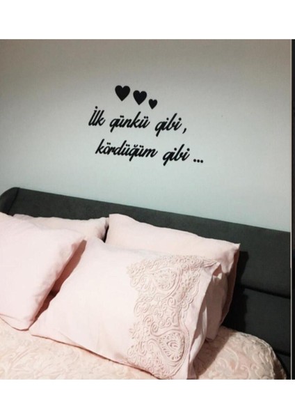 Ilk Günkü Gibi Kördüğüm Gibi... Ahşap Duvar Yazısı - Motto - Tablo