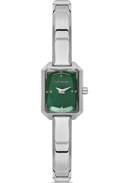 DK.1.AG1348.02 Minimal Dikdörtgen Tasarım Çelik Kordon Metalik Renk Kadın Kol Saati