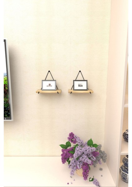 2 Li Üçgen Masif Ahşap Dekoratif Raf Balkon Rafı Tanzim Çiçeklik fırsatları