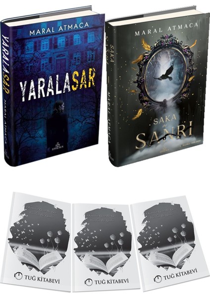 Saka ve Sanrı 1 Ciltli ve Ephesus Yayınları Yaralasar 1 Ciltli Maral Atmaca 2li Set + Hediyeli