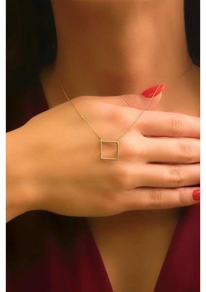 14 Ayar Altın Kare Kolye fırsatları