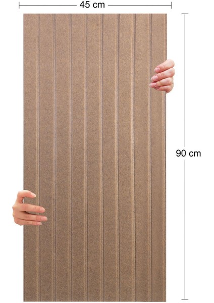 Akustik ve Dekoratif Lambiri Desenli Keçe Panel 45X90 cm / 2 Adet / 0,81 M²