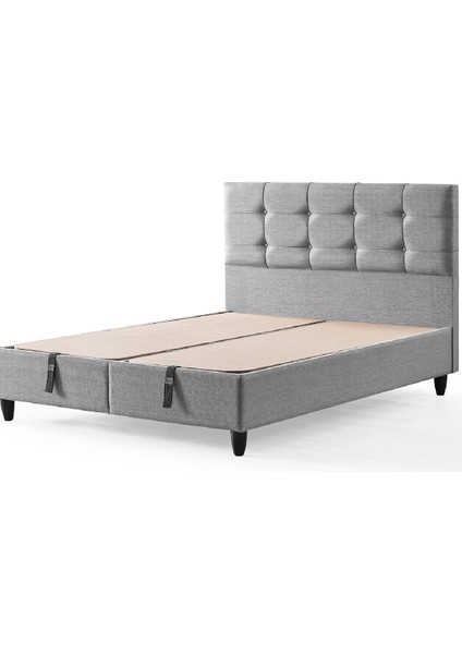 Mimoza Modeli Çift Kişilik Full Ortopedik Yataklı Sandıklı Baza ve Başlık Takımı 3 lü Set