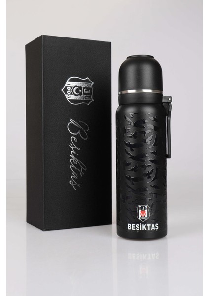 Dekomus Ile Lisanslı Beşiktaş 650 ml Bardaklı Çelik Termos "özel Kutulu Comfort Kalem Hediyeli"