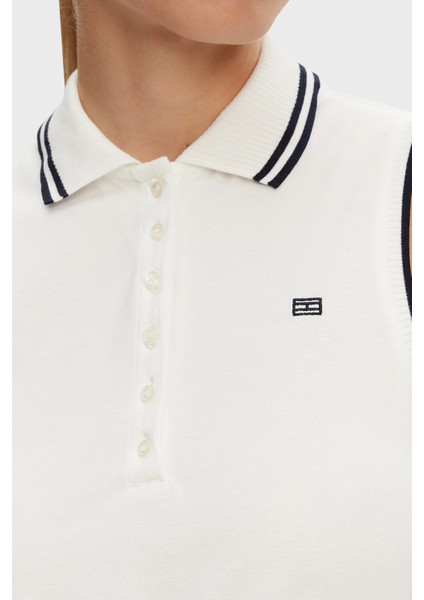 Logolu Pile Detaylı Regular Fit Maxi Boy Polo Yaka Elbise Bayan Elbise WW0WW45167 Ybl
