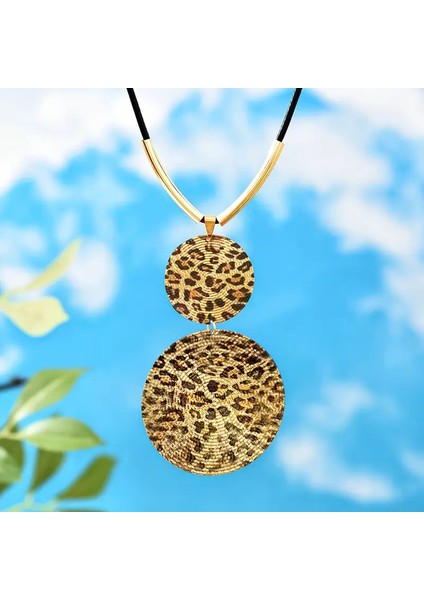 Leopar Desenli Gold Şık Zarif Tasarım Kolye 1 Adet fiyatları