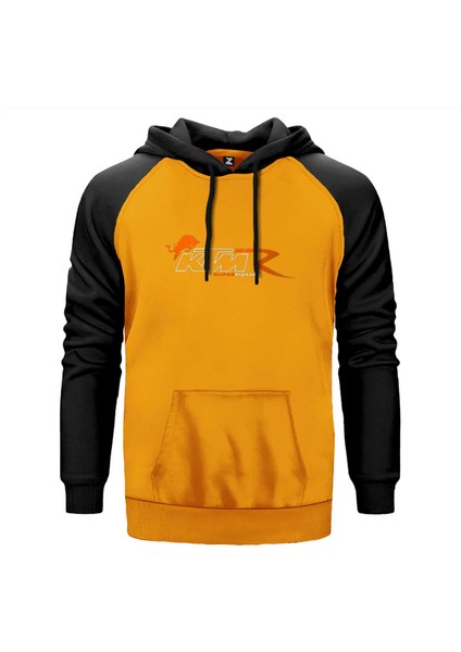 Ktm Supermotard Sarı Renk Reglan Kol Kapşonlu Sweatshirt