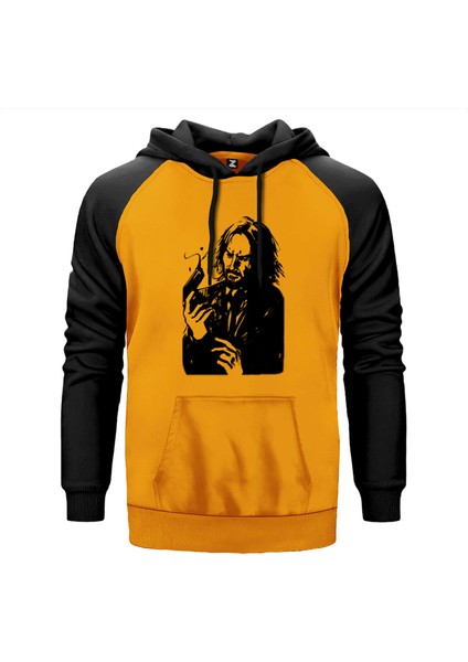 John Wick Chapter 4 Guns Sarı Renk Reglan Kol Kapşonlu Sweatshirt