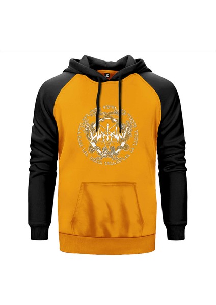 Watain Snakes Sarı Renk Reglan Kol Kapşonlu Sweatshirt