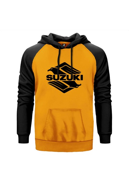 Suzuki Intruder Sarı Renk Reglan Kol Kapşonlu Sweatshirt