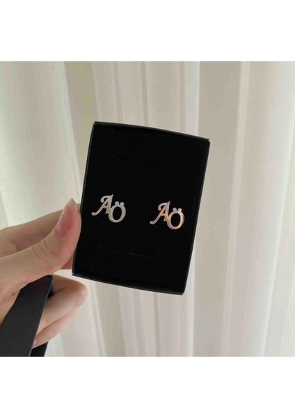 Aö Model Kol Düğmesi Gümüş Kişiye Özel