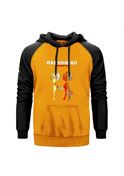 Radiohead The Best Of Sarı Renk Reglan Kol Kapşonlu Sweatshirt